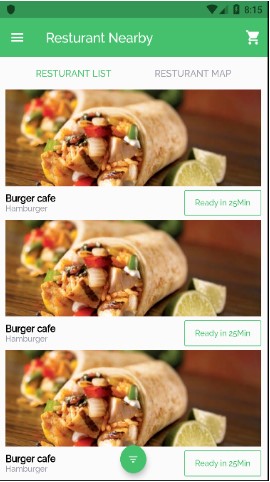 Flutter Food App Restaurant Screen