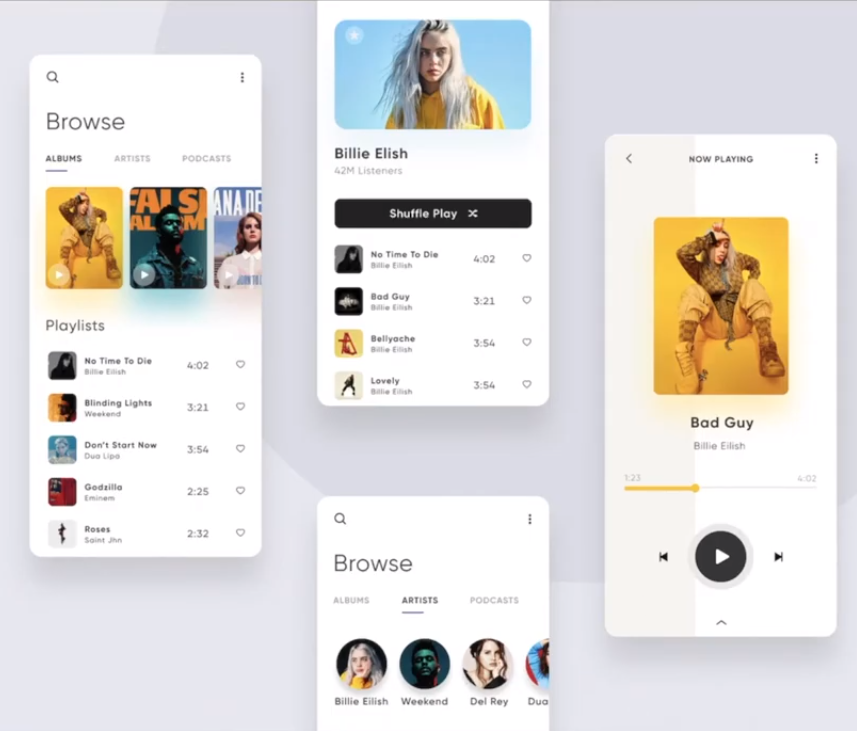 Flutter MusicPlayer App UI - Download Source Code on GitHub